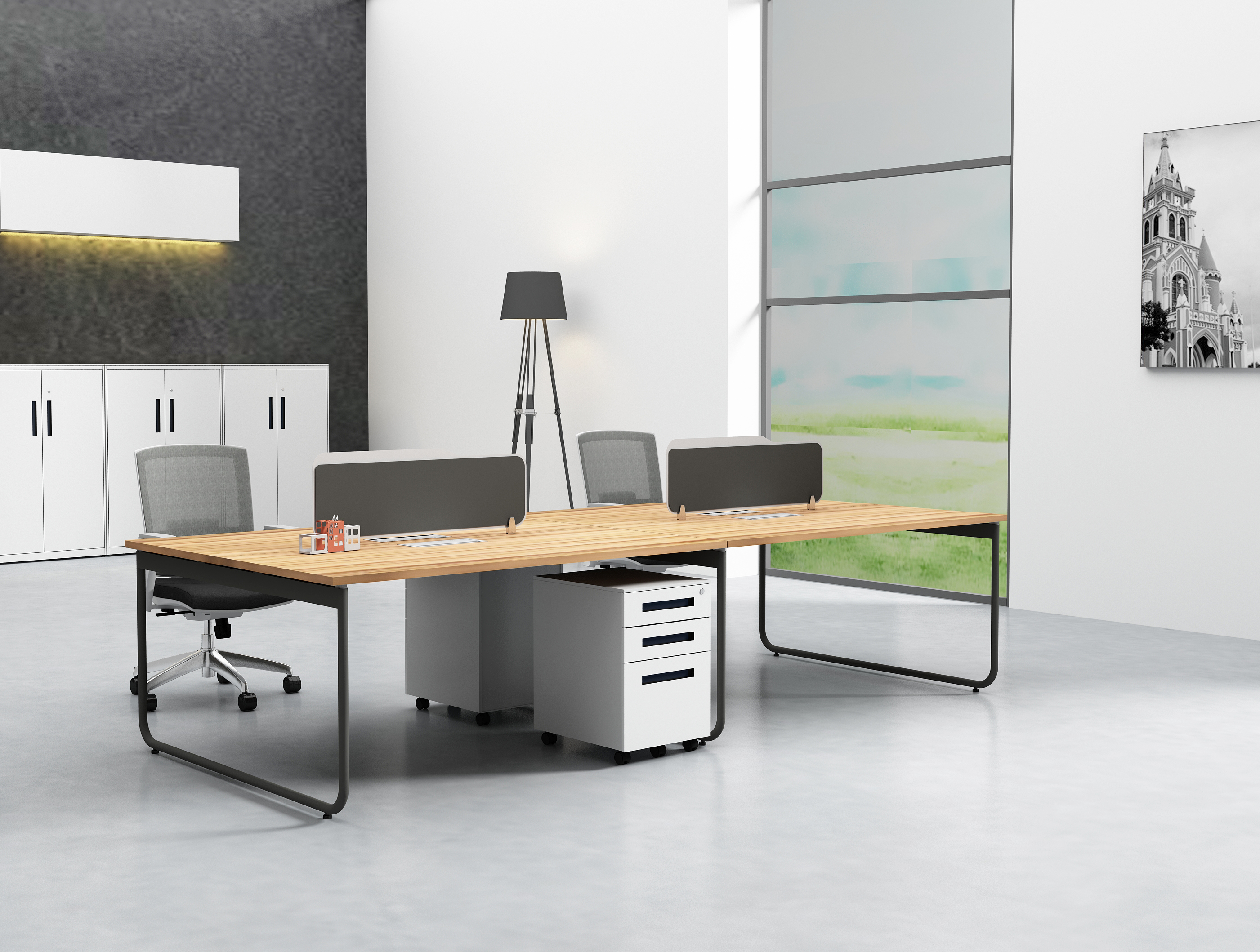 Modern And Functional Office Desk with Cable Management