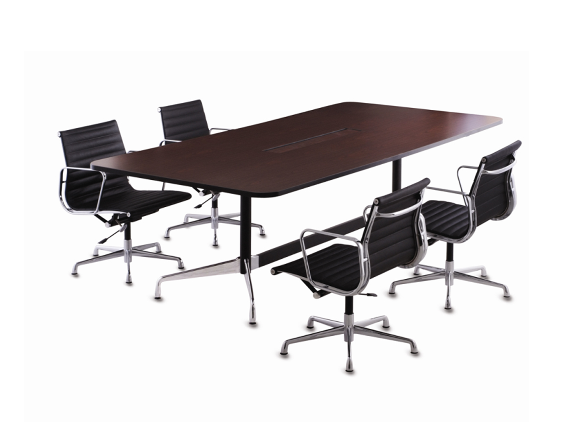 Modern-Edge Conference Table with Built-in Power Outlets