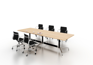 Modern-Edge Conference Table with Built-in Power Outlets