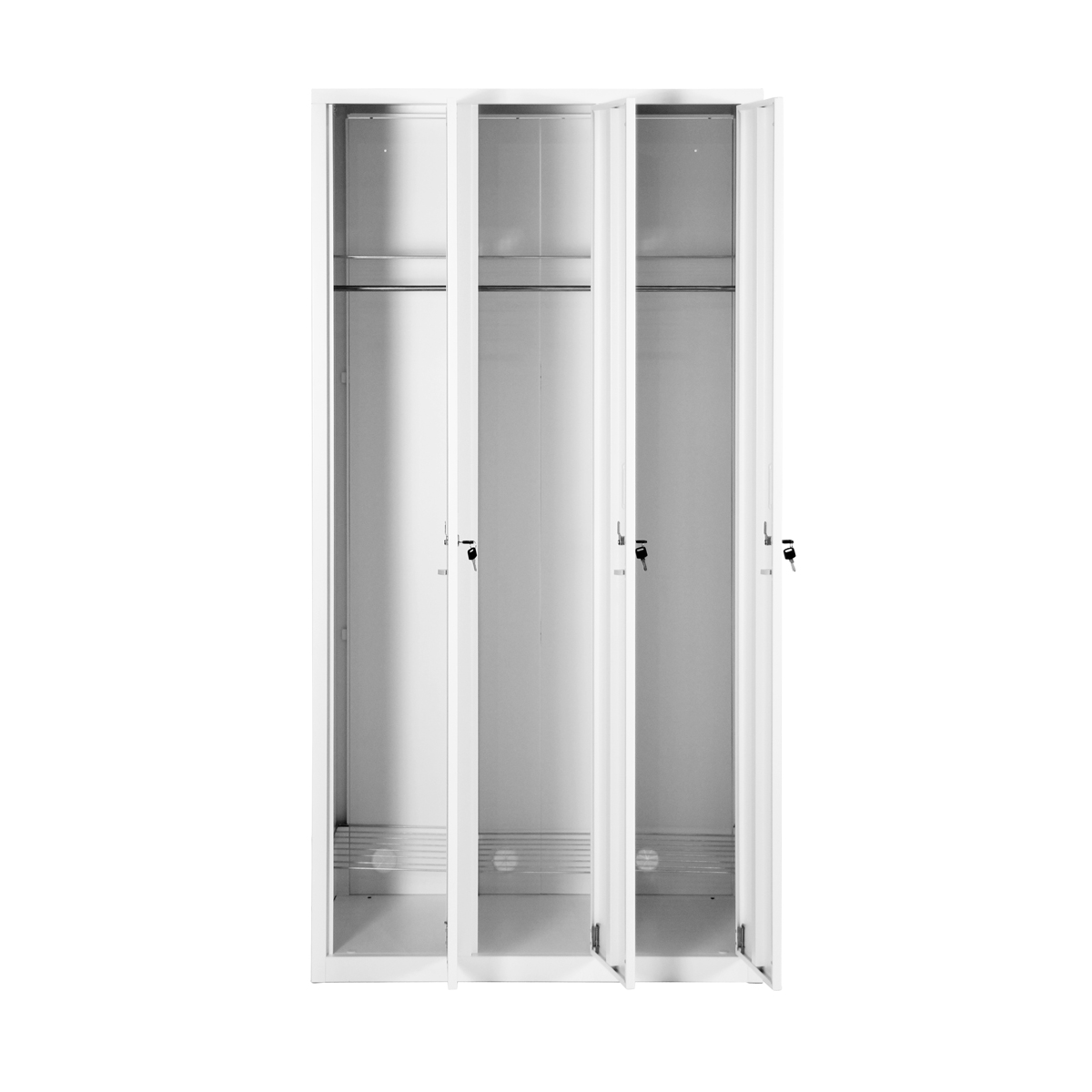 Athletic Metal 3 doors wardrobe with Ventilation Holes 