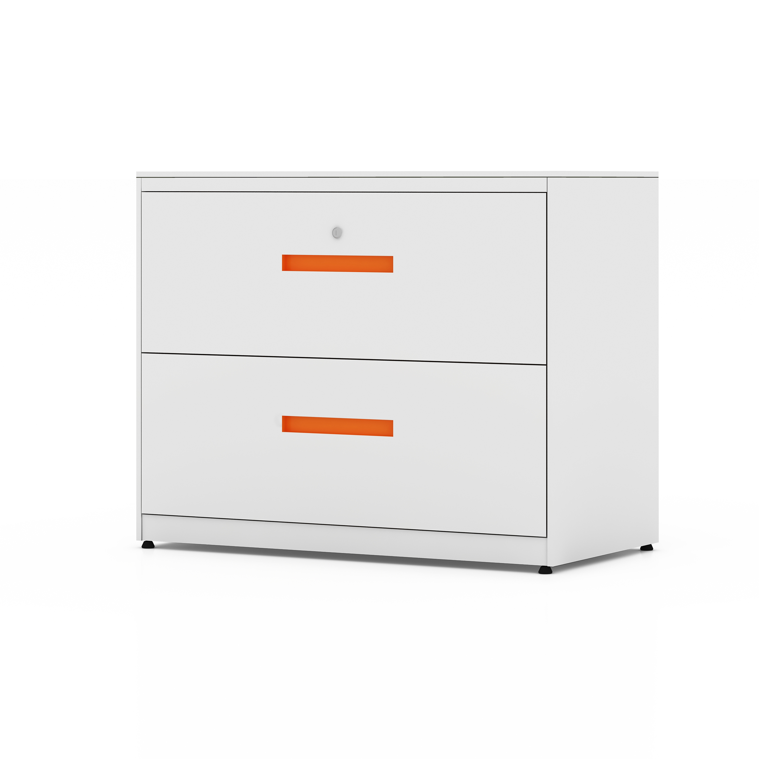 Metal 2 lockable drawer lateral file storage cabinet