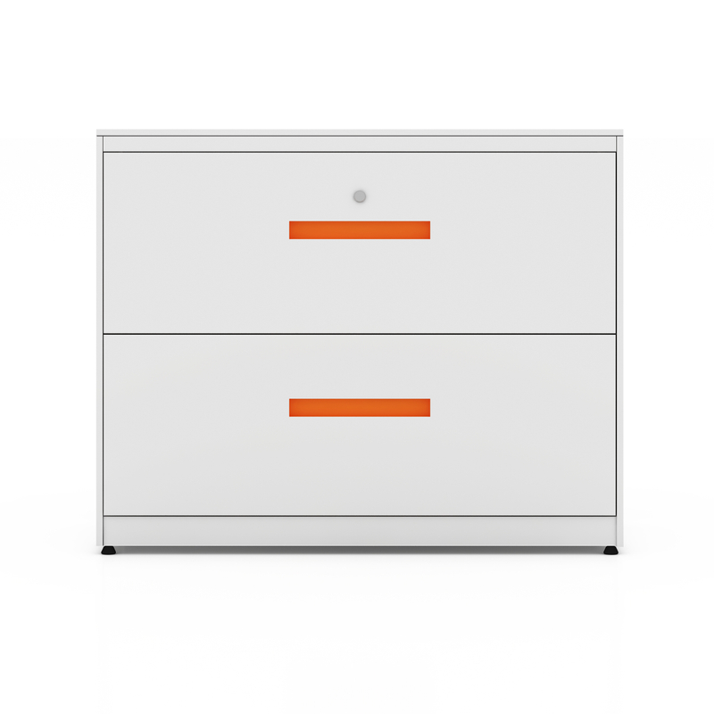Metal 2 lockable drawer lateral file storage cabinet