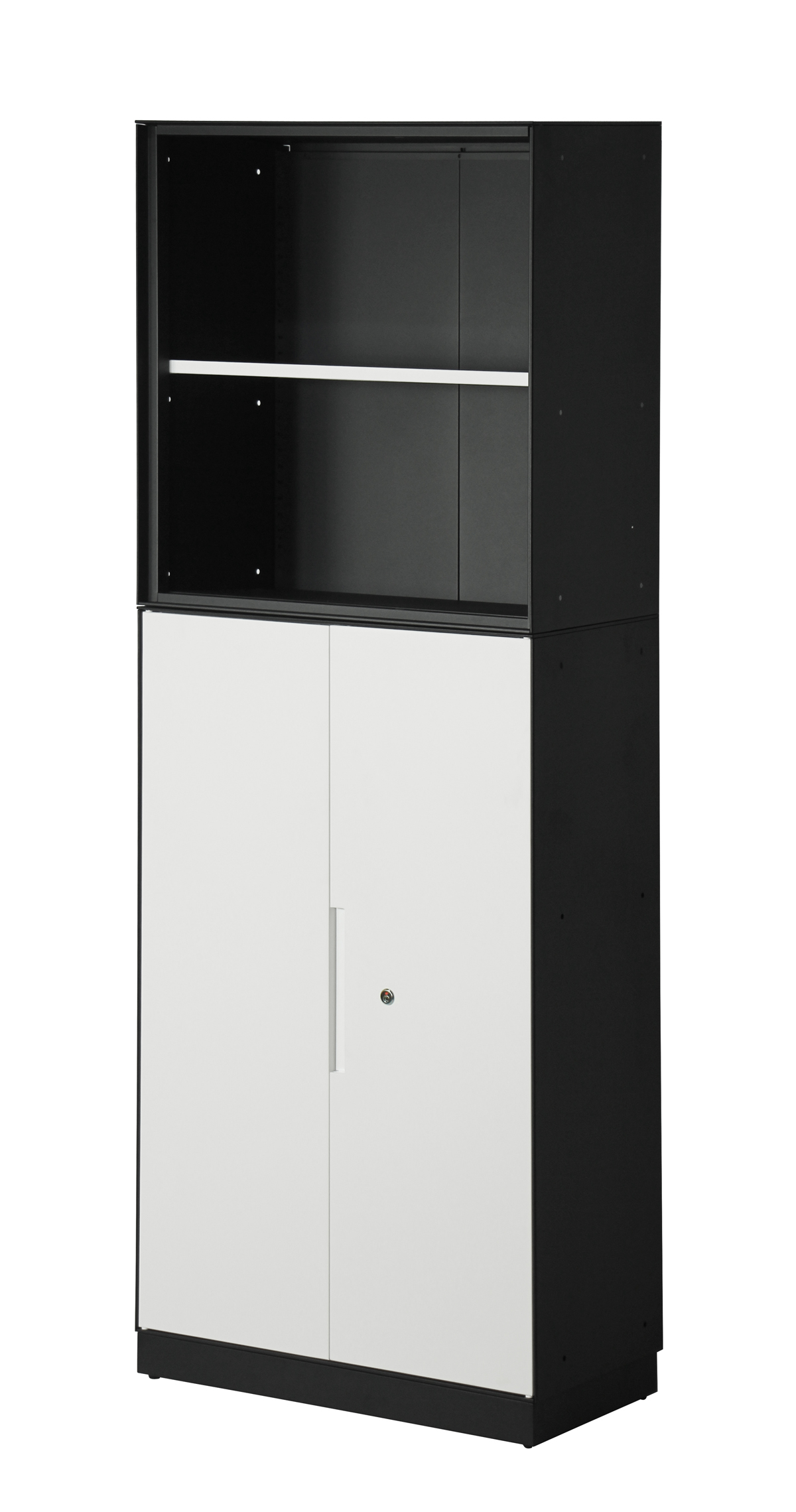 Metal Combination Cabinet Upper Open Door Bottom Swing Door 