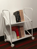 2- Tier Mobile Storage Rack Trolley Organizer 