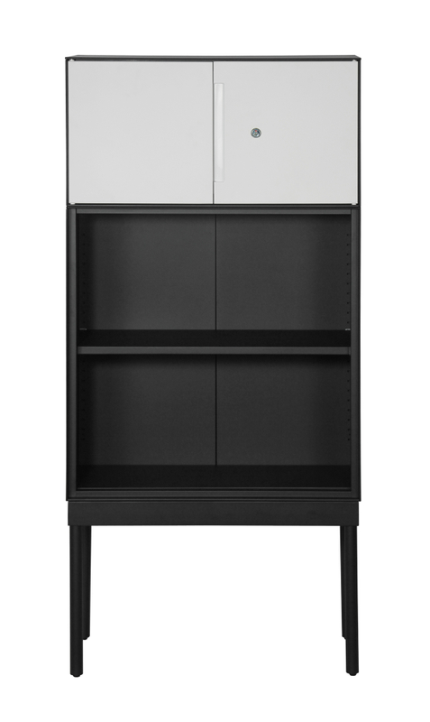 Metal Storage Cabinet with Stand,upper Swing Door Cabinet ,base Open Cabinet 