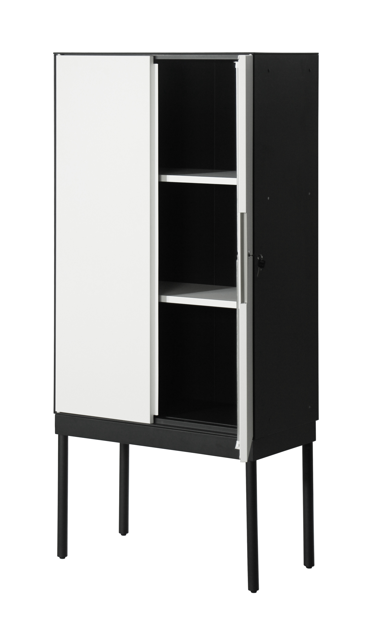 5mm Thin Edge Knock Down Metal Storage Cabinet with Swing Door 