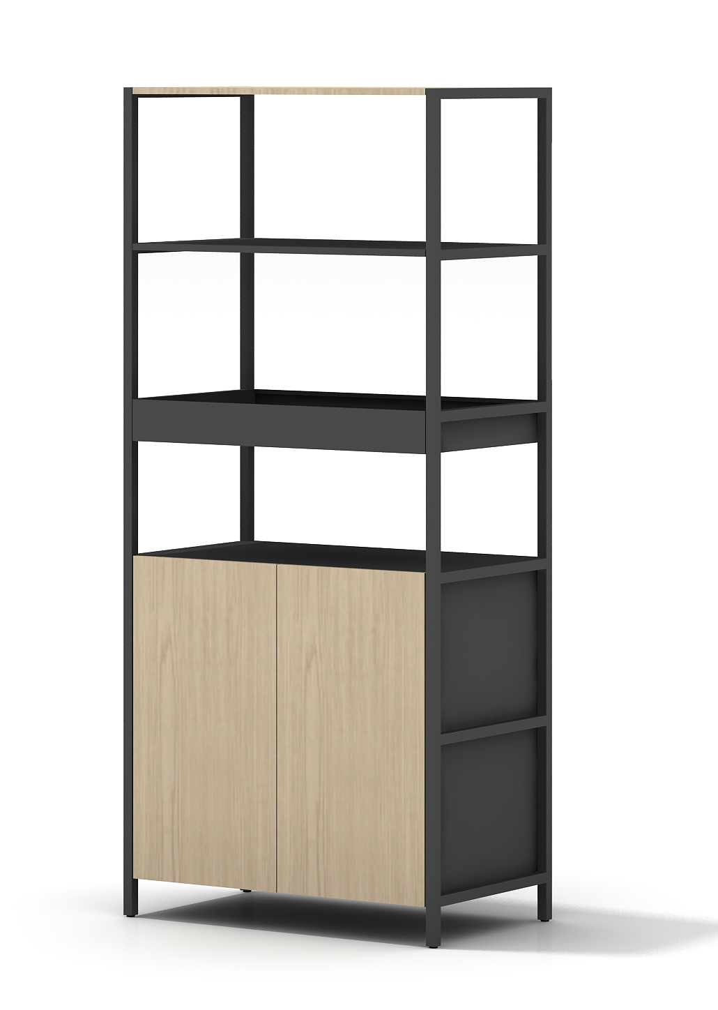 Metal & Wooden Storage Rack with Stand
