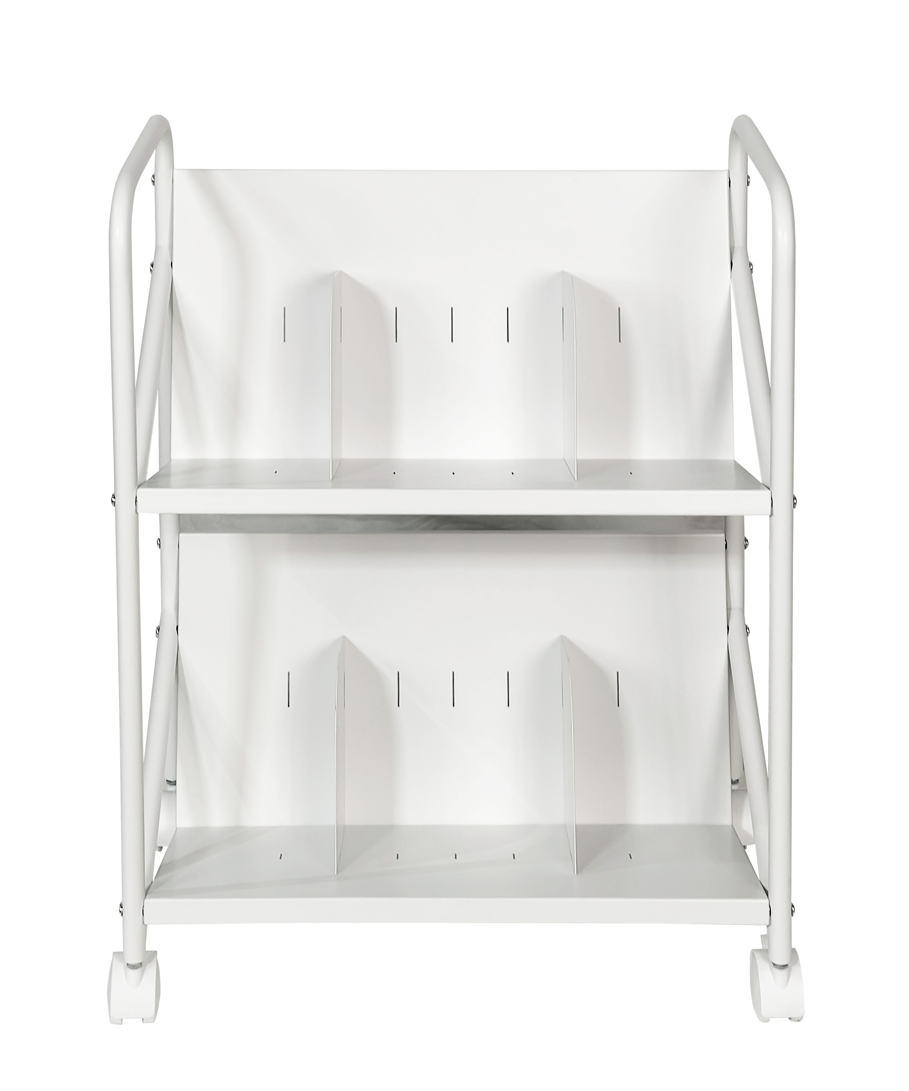 2- Tier Mobile Storage Rack Trolley Organizer 
