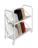 2- Tier Mobile Storage Rack Trolley Organizer 