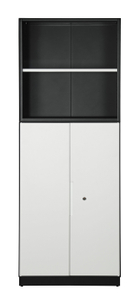 Metal Combination Cabinet Upper Open Door Bottom Swing Door 