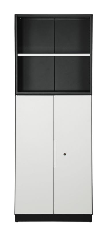 Metal Combination Cabinet Upper Open Door Bottom Swing Door 
