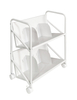 2- Tier Mobile Storage Rack Trolley Organizer 