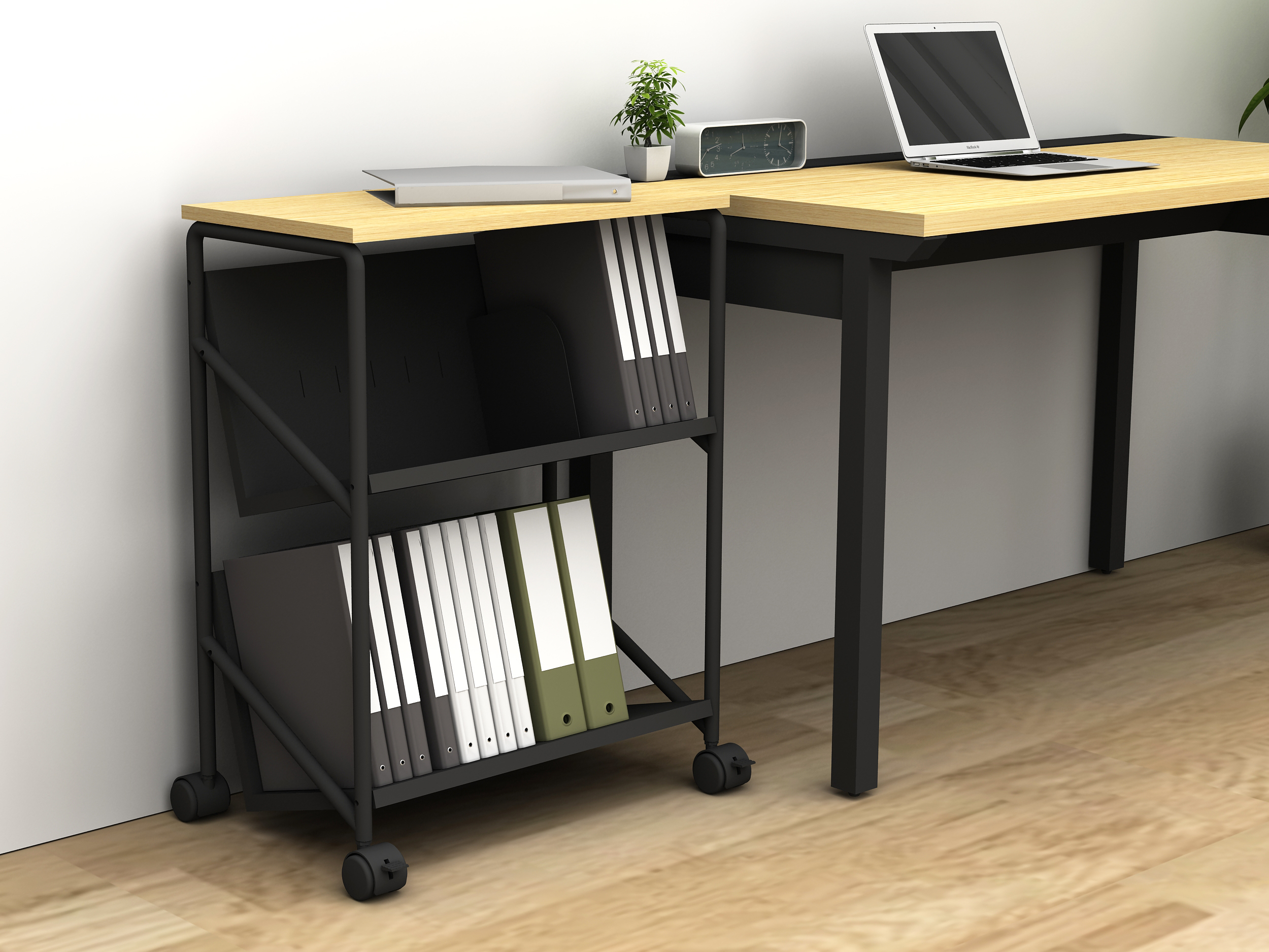 China Factory Metal Book Rack WEBBER 2-tier with Top Heat Print Shelf