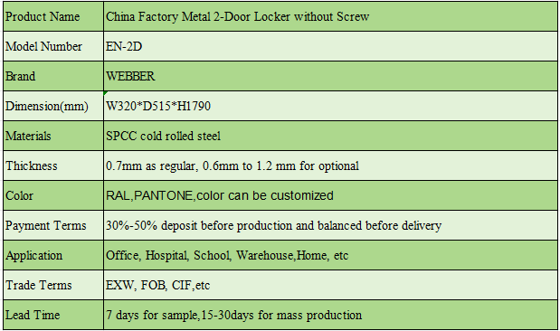 metal 2 door locker