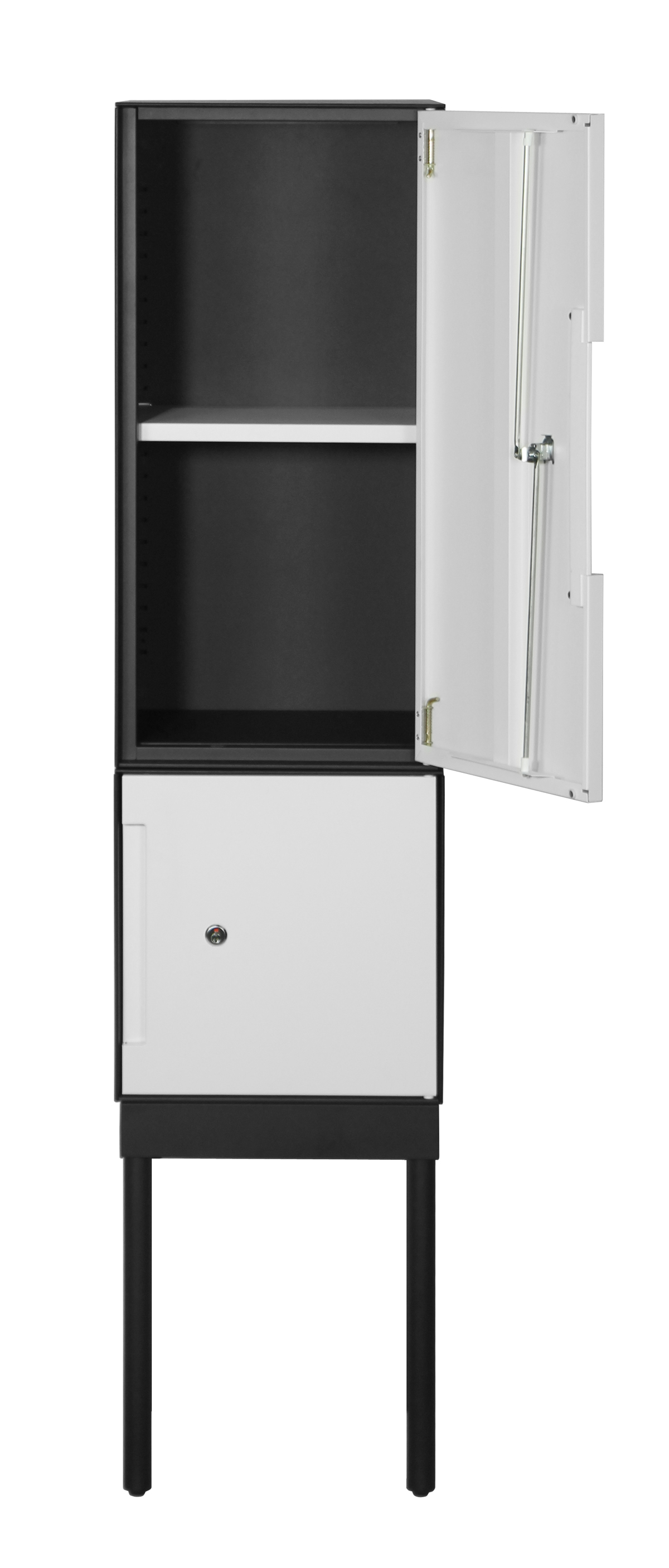 5mm Thin Edge Knockdown Metal 2 Door Locker with Stand