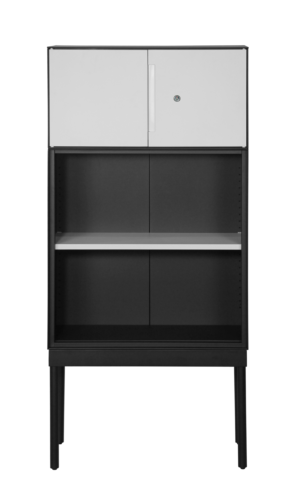Metal Storage Cabinet with Stand,upper Swing Door Cabinet ,base Open Cabinet 