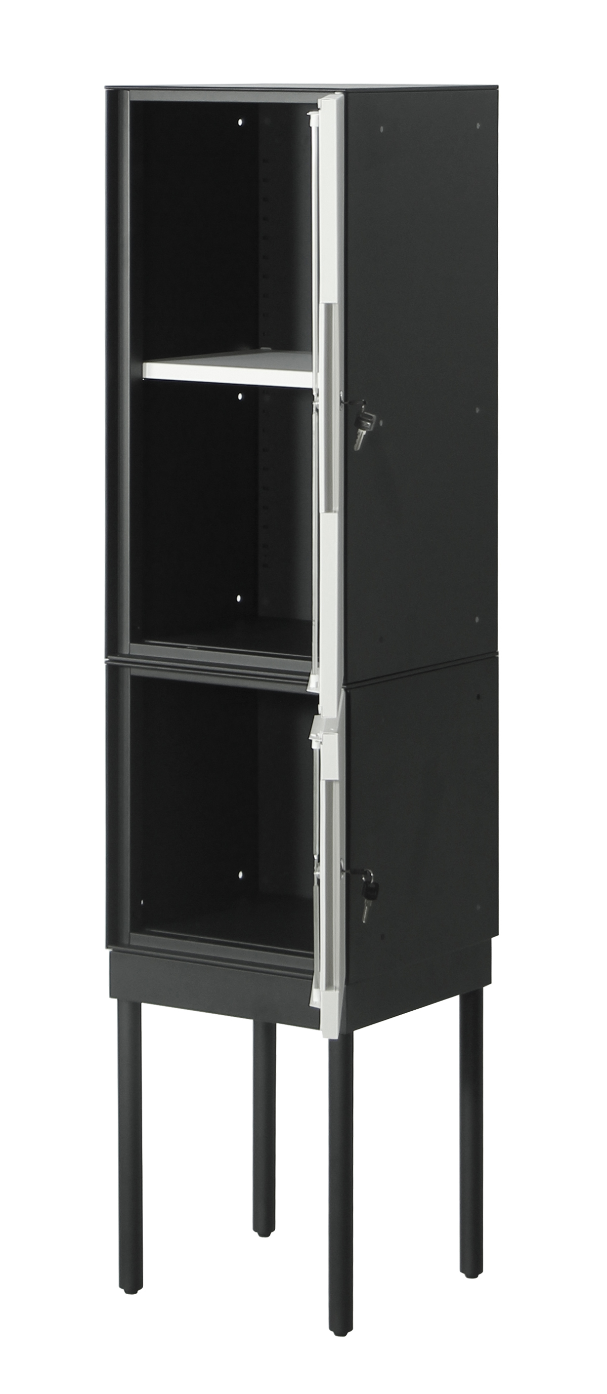 5mm Thin Edge Knockdown Metal 2 Door Locker with Stand