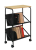 China Factory Metal Book Rack WEBBER 2-tier with Top Heat Print Shelf