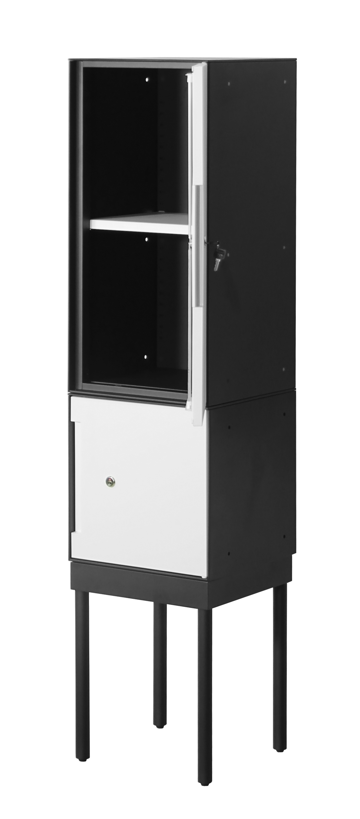 5mm Thin Edge Knockdown Metal 2 Door Locker with Stand