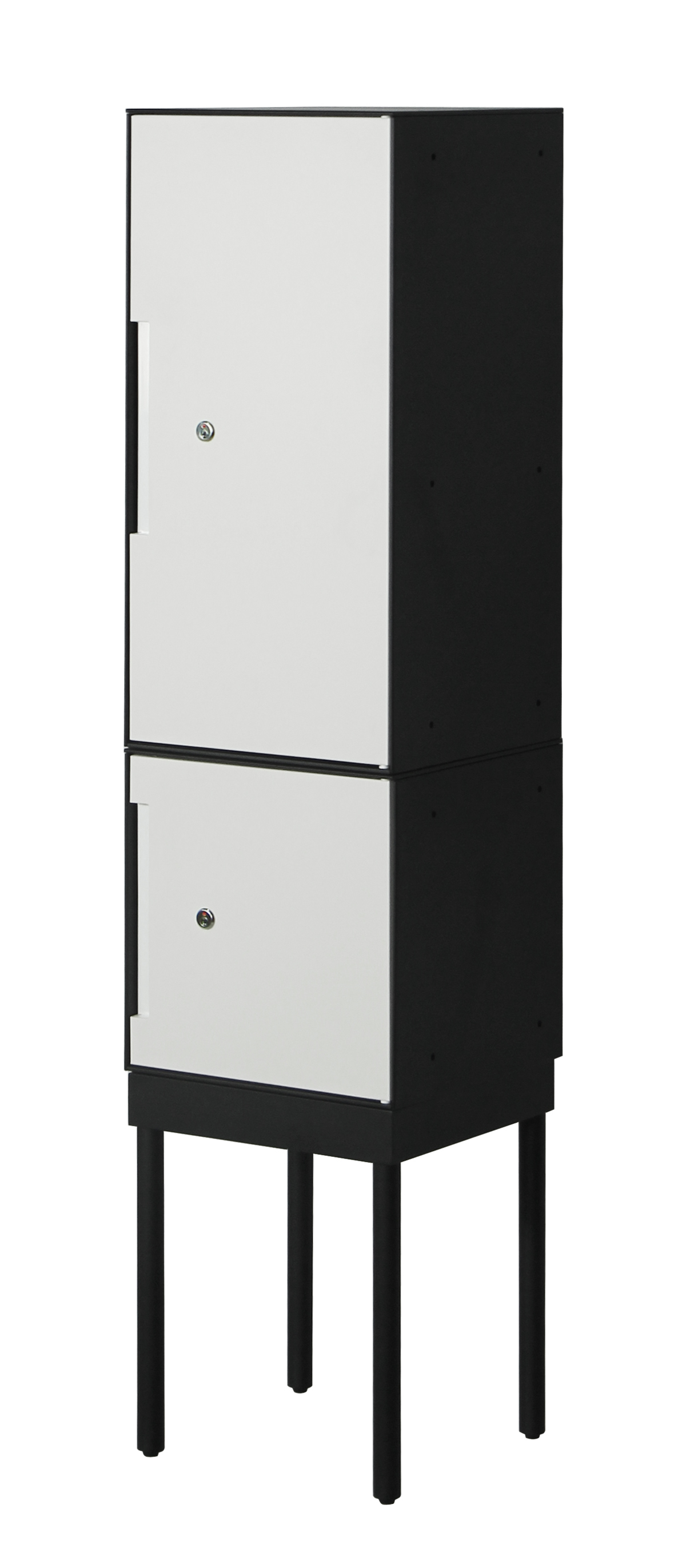 5mm Thin Edge Knockdown Metal 2 Door Locker with Stand
