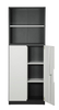 Metal Combination Cabinet Upper Open Door Bottom Swing Door 