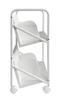 2- Tier Mobile Storage Rack Trolley Organizer 